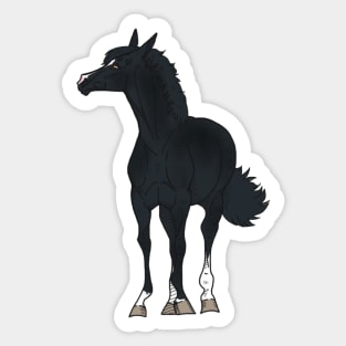 Black Horse Sticker